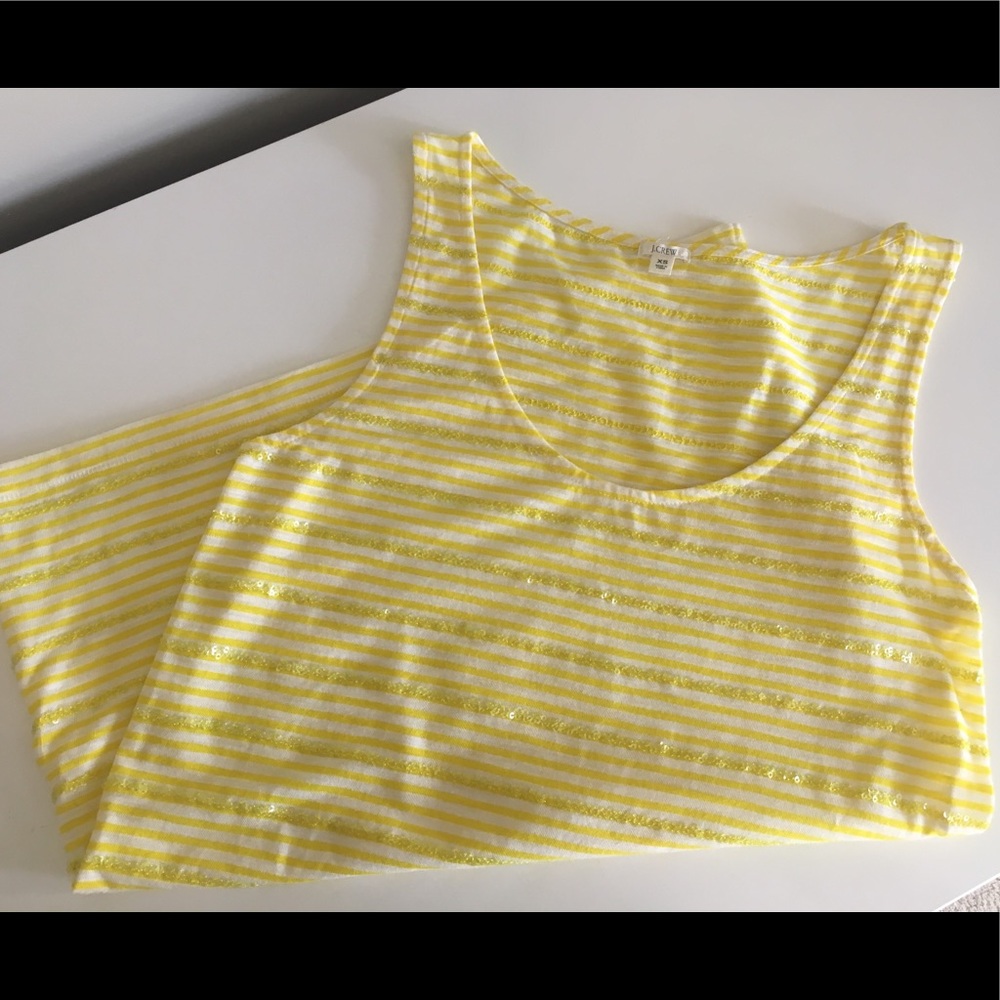 J. Crew Striped Sequin Tank Top
